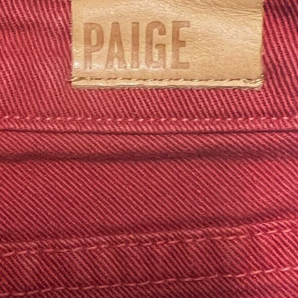 Revolve Paige Jimmy Jimmy Raw hem cuffed denim shorts in Urchin rust Sz 27 - Picture 5 of 5